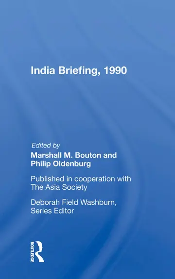 Cover of India Briefing, 1990