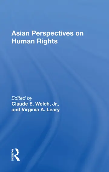 Cover of Asian Perspectives on Human Rights