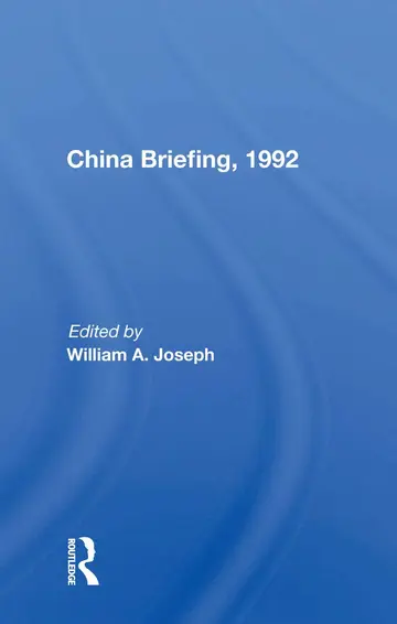 Cover of China Briefing, 1992