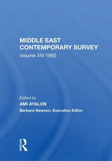 Cover of Middle East Contemporary Survey