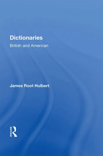 Cover of Dictionaries