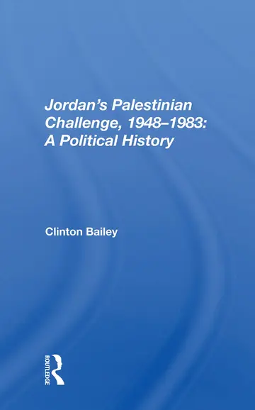 Cover of Jordan's Palestinian Challenge, 1948-1983