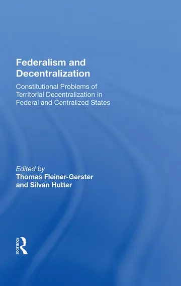 Cover of Federalism and Decentralization