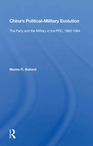 Cover of China's Political/military Evolution
