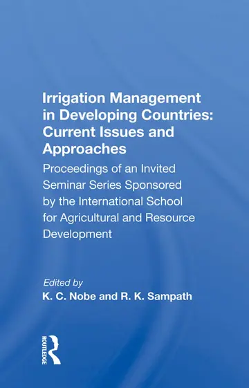 Cover of Irrigation Management in Developing Countries