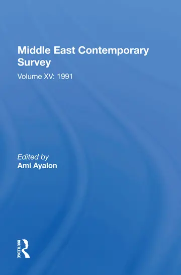 Cover of Middle East Contemporary Survey