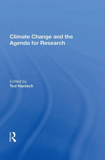 Cover of Climate Change and the Agenda for Research