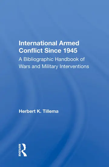 Cover of International Armed Conflict Since 1945
