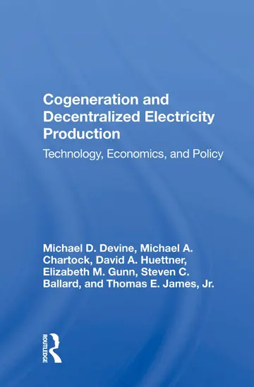Cover of Cogeneration and Decentralized Electricity Production