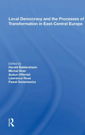 Cover of Local Democracy and the Processes of Transformation in East-Central Europe