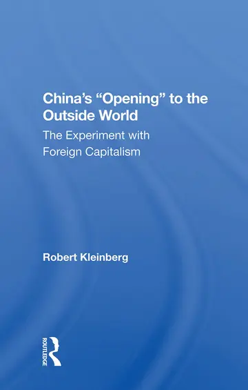 Cover of China's Opening to the Outside World