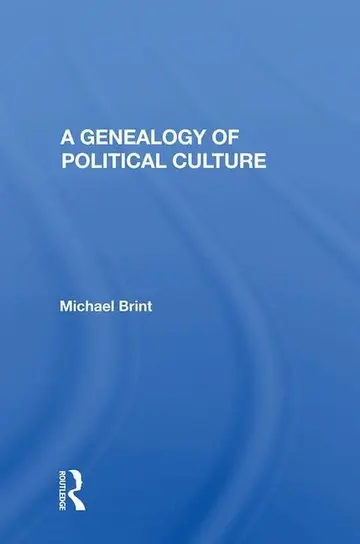 Cover of A Genealogy of Political Culture