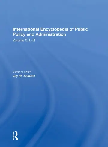 Cover of International Encyclopedia of Public Policy and Administration Volume 3