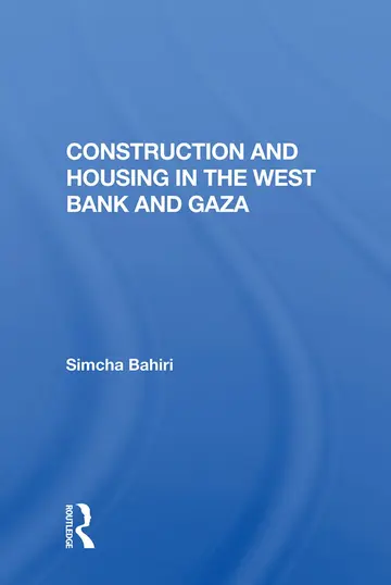 Cover of Construction and Housing in the West Bank and Gaza