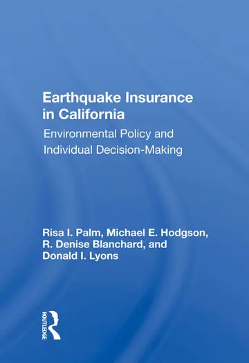 Cover of Earthquake Insurance in California