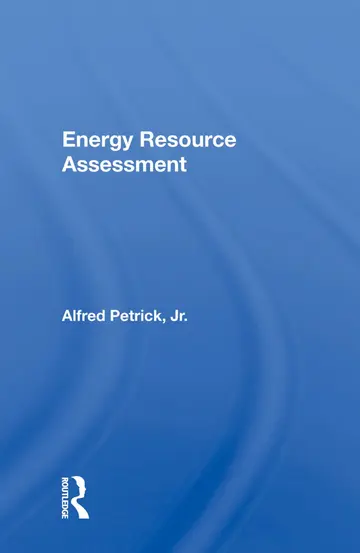 Cover of Energy Resource Assessment