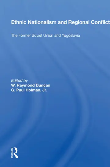 Cover of Ethnic Nationalism and Regional Conflict