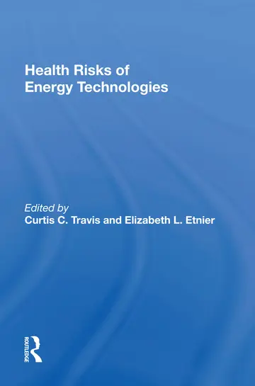 Cover of Health Risks of Energy Technologies
