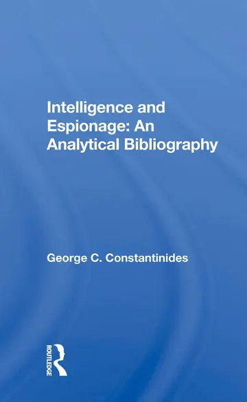 Cover of Intelligence and Espionage