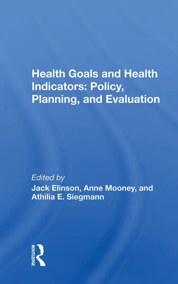 Cover of Health Goals and Health Indicators