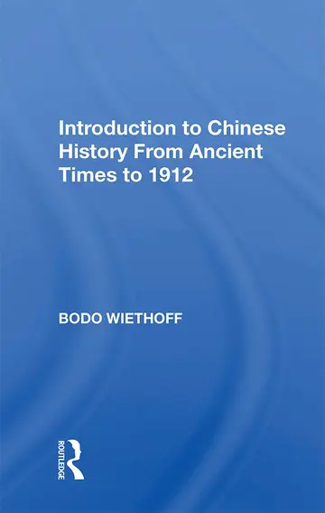 Cover of Introduction to Chinese History from Ancient Times to 1912