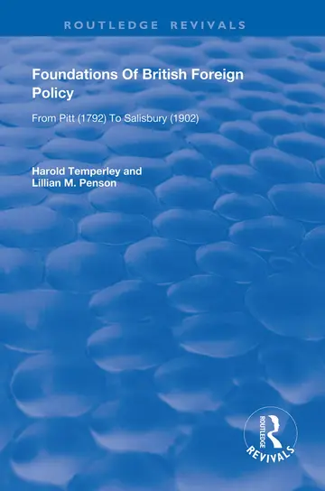 Cover of Foundations of British Foreign Policy