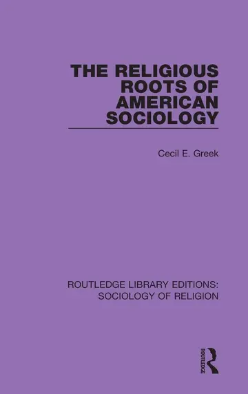 Cover of The Religious Roots of American Sociology