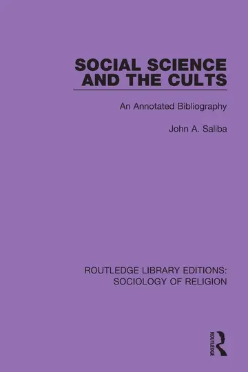 Cover of Social Science and the Cults