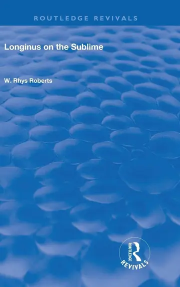 Cover of Longinus on the Sublime