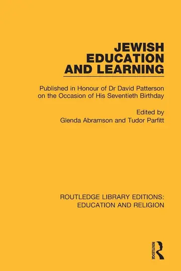 Cover of Jewish Education and Learning