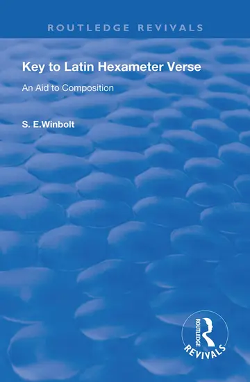 Cover of Key to Latin Hexameter Verse
