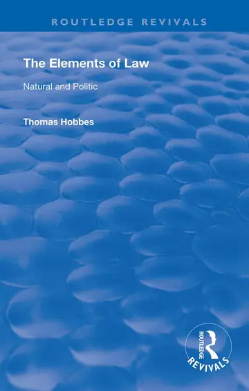 Cover of The Elements of Law