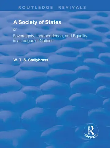 Cover of A Society of States