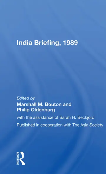 Cover of India Briefing, 1989