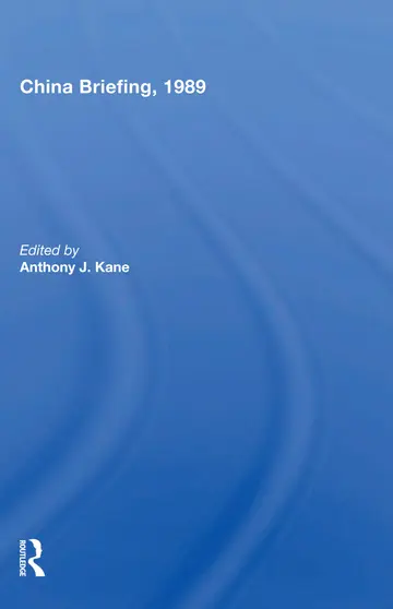 Cover of China Briefing, 1989