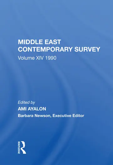 Cover of Middle East Contemporary Survey, Volume Xiv