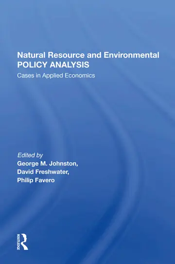 Cover of Natural Resource and Environmental Policy Analysis