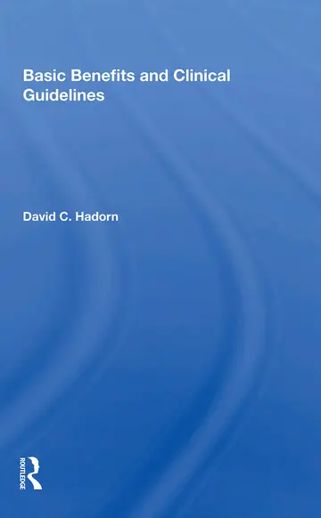Cover of Basic Benefits and Clinical Guidelines