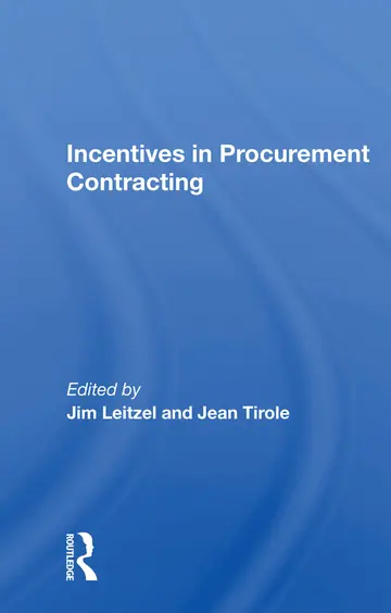 Cover of Incentives in Procurement Contracting