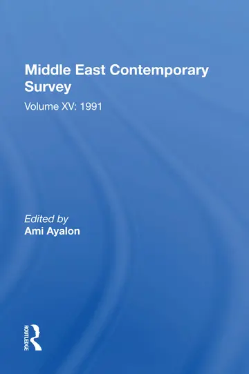 Cover of Middle East Contemporary Survey, Volume Xv