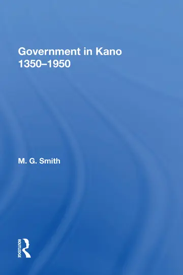 Cover of Government in Kano, 1350-1950