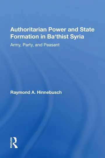 Cover of Authoritarian Power and State Formation in Ba`thist Syria