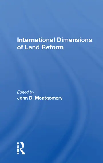 Cover of International Dimensions of Land Reform