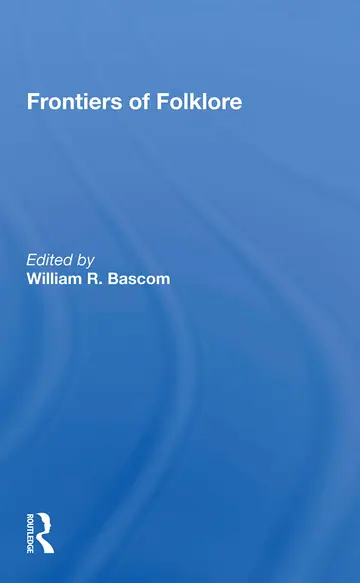 Cover of Frontiers of Folklore
