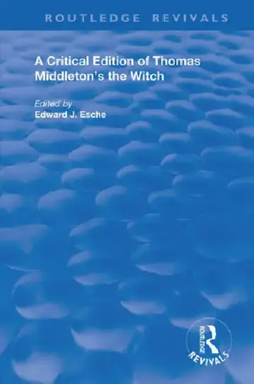 Cover of Thomas Middleton's the Witch