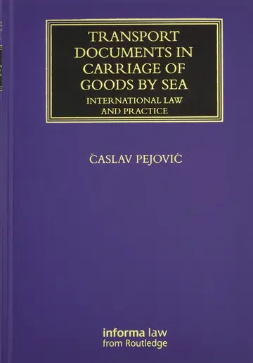 Cover of Transport Documents in Carriage of Goods by Sea