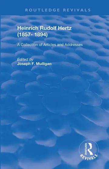 Cover of Heinrich Rudolf Hertz (1857-1894)