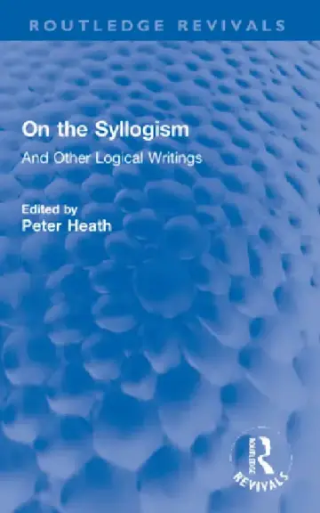 Cover of On the Syllogism