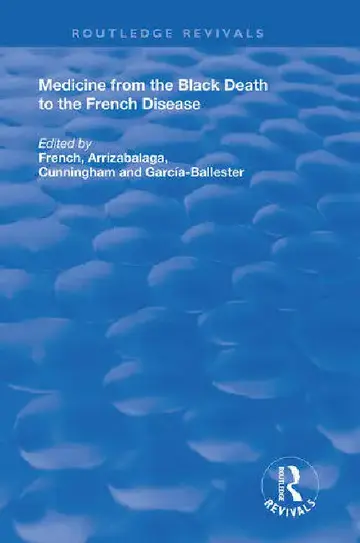 Cover of Medicine from the Black Death to the French Disease