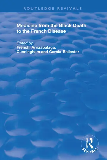Cover of Medicine from the Black Death to the French Disease